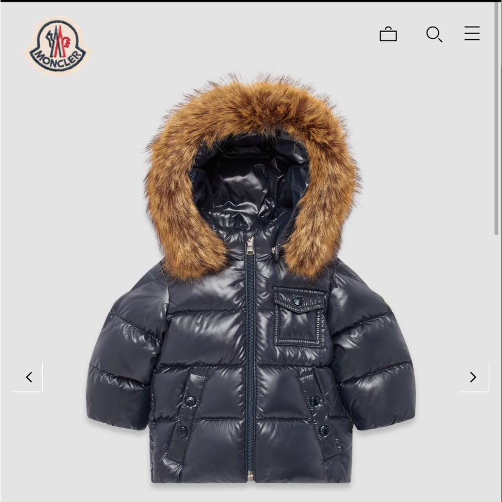 BNWT Moncler K2 Giubbotto HOODED DOWN JACKET - Sz 18/24 Night Blue